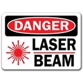 Signmission Danger Sign-Laser Beam with Graphic-10in x 14in OSHA Safety Sign, 14" H, DS-Laser 1 DS-Laser 1